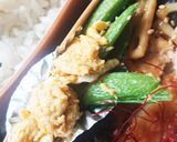 弁当★ニンニク風味スナップエンドウ卵炒め作り方7写真