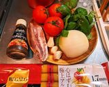 摘みたてバジルとトマトソースパスタ作り方1写真
