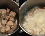 豚バラ肉と舞茸の柚子胡椒・塩みぞれ煮作り方2写真
