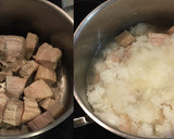 豚バラ肉と舞茸の柚子胡椒・塩みぞれ煮作り方2写真