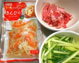 簡単◎キンピラ具材であんかけビネガー炒め作り方1写真