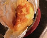 ホイルで簡単、ハム玉葱のふわふわオムレツ作り方9写真