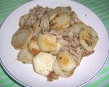 里芋のにんにく炒め作り方6写真