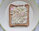 簡単・朝食！かまぼことキャベツのトースト作り方2写真