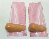 お弁当に！ウインナーのベーコン巻き①作り方2写真