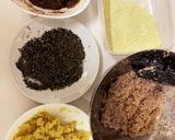 雑穀玄米でおはぎ風小豆黒胡麻きな粉焼き芋作り方3写真