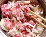 ピリ辛！豚キムチ丼☆作り方1写真