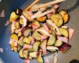 ☆秋茄子ときのこ、ベーコンの和風パスタ☆作り方1写真