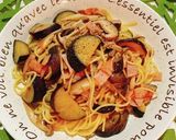 ☆秋茄子ときのこ、ベーコンの和風パスタ☆作り方5写真