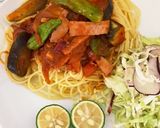 ナス、獅子唐のトマトソースパスタ♡作り方9写真