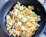 カニカマとひとくちモッツァレラの炒飯作り方10写真