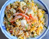 カニカマとひとくちモッツァレラの炒飯作り方12写真