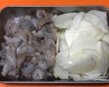 エビと玉ねぎだけのグラタン作り方1写真