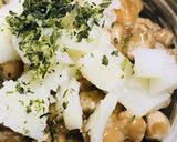 毎日の納豆●塩茹でポテト添え作り方2写真