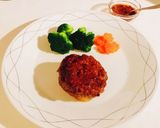 牛挽肉100% チーズインハンバーグ作り方15写真
