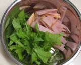 もやしと水菜とハムの中華風サラダ作り方1写真