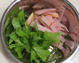 もやしと水菜とハムの中華風サラダ作り方1写真