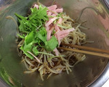もやしと水菜とハムの中華風サラダ作り方4写真