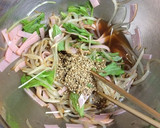 もやしと水菜とハムの中華風サラダ作り方5写真