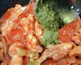 チーズとろ〜り♡濃厚バジルトマトチキン♡作り方5写真