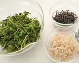 豆苗の塩こぶサラダ作り方1写真