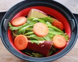 脂おとして♪蒸し豚バラ肉のさつまいも添え作り方4写真
