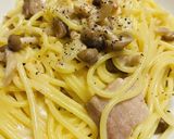 ベーコンときのこのクリームパスタ作り方5写真