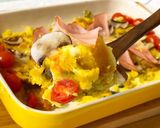 秋の味覚!ハムポテチーズ焼き作り方9写真