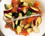 全てレンジ肉なし梅トマトと茄子春雨炒め煮作り方14写真