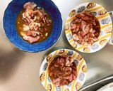 全てレンジ梅わさび照り焼き味青椒肉絲風作り方4写真