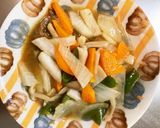 全てレンジ梅わさび照り焼き味青椒肉絲風作り方13写真