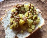 納豆とじゃがいものトースト（カレー風味）作り方3写真