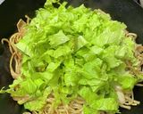 賄い♪和風焦がし味噌肉レタス焼きそば作り方5写真