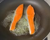 鮭とほうれん草のクリームパスタ作り方1写真