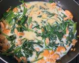 鮭とほうれん草のクリームパスタ作り方4写真
