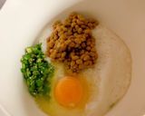 オクラ納豆入り長芋のふんわり鉄板焼き作り方5写真
