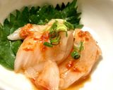 白身魚のお刺身　辛旨米麹醤ポン酢和え作り方1写真