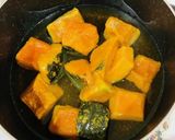 簡単!麺つゆ&冷凍カボチャで煮物作り方3写真