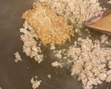 納豆と鶏ひき肉　カリカリスパゲティ作り方3写真
