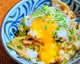 豚ニラピリ辛炒め丼作り方4写真