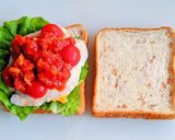 サラダチキンチェダーチーズのライ麦サンド作り方10写真