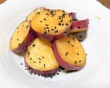 甘じょっぱい！さつまいもめんつゆバター煮作り方7写真