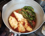 揚げ浸し★揚げ出し豆腐と万願寺とうがらし作り方6写真