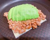 納豆とアボカドのチーズサンド作り方1写真