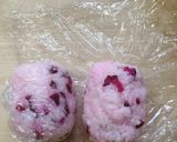 ピンク♡しば漬け入りハム巻きおにぎり♬作り方8写真