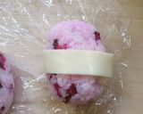 ピンク♡しば漬け入りハム巻きおにぎり♬作り方9写真