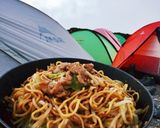 【山ごはん】 少ない道具と材料で焼きそば作り方6写真