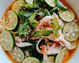 すだちとサラダチキンで♪偏愛アジアン拉麺作り方4写真