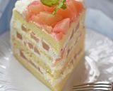 ブランデー香る*ふわっふわの白桃ケーキ作り方33写真