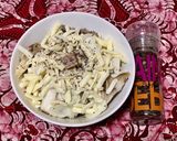きのことガーリックのチーズミルクスープ作り方3写真